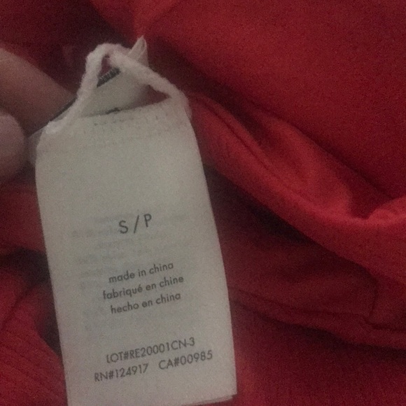 Anthropologie ONIA red Ribbed One piece new 🐚🐚 - Picture 7 of 8